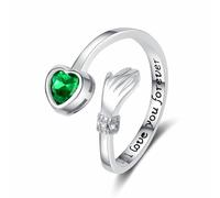 XJEIVJIC Un abbraccio d'amore che impila anello aperto per le donne ragazze I Love You Forever Wedding Regolable Anniversary Rings Comfort Finger Fit Regali di San Valentino Day Girlfriend BFF
