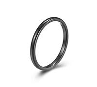 XJEIVJIC Vintage Ring Mens Promise Rings Personalised 2MM Smooth Surface Wedding Engagement Band,