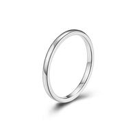 XJEIVJIC Vintage Ring Mens Promise Rings Personalised 2MM Smooth Surface Wedding Engagement Band,