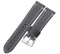XJEIVJIC watch strap, hand-stitched retro strap men's and women's leather 18 20 22 24mm stainless steel buckle,bracelet