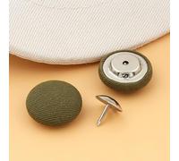 XJHNB 100 Set 15 Colori Bottone per Cappello da Baseball, Bottoni di Ricambio Superiori per Cappelli da 17 mm, Bottone per Cappello Coperto in Tessuto Bianco Nero per Riparazione di Sostituzione del