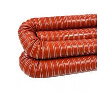 XJJDCB Condotto dell'Aria in Silicone Rosso Flessibile, Lunghezza 0,5-1 M, ID 63 Mm, Tubo di Scarico Ad Alto Calore Condotto di Raffreddamento del Freno per Auto, Sistema di Aria del Garage,1m