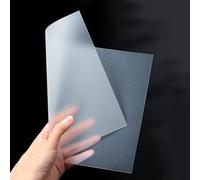 XJJDCB Foglio Di Plastica PP Frosted 0,3 Mm, Foglio Di Polipropilene Semitrasparente, Pannello Di Plastica Opaco Flessibile,200mm*250mm*0.3mm (5 pieces)