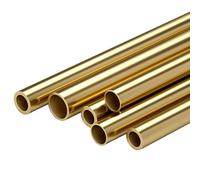 XJJDCB Tubo in Rame-Ottone H62 6-6,5mm x 500mm - Tubo Rotondo Resistente per Prototipazione, Design Industriale, Scambiatori di Calore e Lavori Meccanici Fai-da-Te,6 * 0.4mm