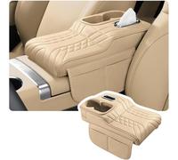 Xjjhyl Rialzo Bracciolo Auto per Ford Taurus 1986-2019 2016 2017 2018, Organizer Console Centrale con Tasche Laterali e Porta Fazzoletti, Comfort Pelle di Alta qualità,Beige