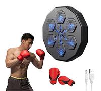 XJKH Music Boxing Machine - bersaglio elettronico da parete con 6 luci e sensore Bluetooth per esercizi a casa - include guantoni da boxe - perfetto per adulti