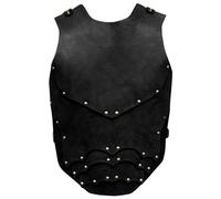 XJKLBYQ Armatura del Torace Medievale, Costume Guerriero Vichingo Regolabile in Pelle PU, Black Knight per Larp, Fires Renaissance e Cosplay di Halloween (Una Taglia più Adatta)