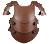 XJKLBYQ Armatura del Torace Medievale, pettorale per Viking in Pelle pubblicitaria Regolabile, Costume da Cosplay del Cavaliere Rinascimentale per Le Feste a Tema Halloween e a Tema (Marrone)