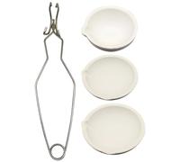 XJKLBYQ Crucibles per la Fusione di Metallo 4pcs/pinze crogioli Set e 3 Kit di Fusione in Metallo Resistente al Calore del crogiolo in Ciotola di Ciotola cioto
