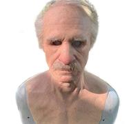 XJKLBYQ Maschera al vecchia realistica, maschera per la di cosplay di Halloween Struggine, arredamento del lattice di Natale