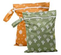 XJKLBYQ Sacchetti asciutti bagnati per pannolini di stoffa, sacca bagnata riutilizzabile con due tasche e manico con cerniera, per viaggi in piscina da viaggio asilo nido.