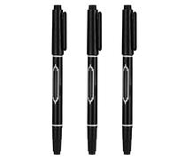 XJKLBYQ Temporary Tattoo Markers for Skin, 3PCS 5.39 Inch Waterproof Skin Marking Pencil Fine Point Body Ink Pen Double Head Tattoo Marker Pen Easy to Color Black