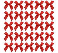 XJLyaya 60 Fiocchi, Fiocchetti Piccoli per Decorazioni, Fiocchetti per Bomboniere per Matrimoni, Confezioni Regalo, Artigianato, Compleanni, Torte, Decorazione di Sacchetti per la Merenda (Rosso)