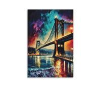 XJmoney Ponte sul Bosforo Istanbul Wall Art Canvas Wall Art per ragazzi adolescenti Camera da letto 12x18 pollici (30x45 cm) Quadri su tela per parete