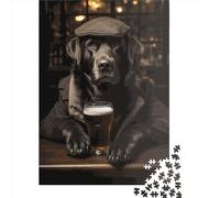 XJmoney Puzzle 1000 pezzi Puzzle labrador nero Puzzle per adulti Puzzle di difficoltà Puzzle Giochi educativi Giocattoli Decorazione della famiglia 1000 pezzi (75x50 cm)