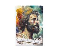 XJmoney San Giovanni Apostolo Tela Arte per Soggiorno Cucina Decorazioni per la casa 08x12 pollici (20x30 cm) Quadri su tela per parete