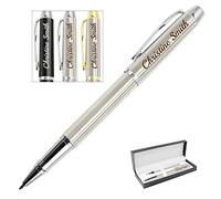 XJone Penna Personalizzata con Nome, Penne Personalizzate Incisione per Uomo Donna, Ricarica Media Ricaricabile, Inchiostro Nero e 0,7 mm