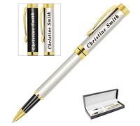XJone Penna Personalizzata con Nome, Penne Personalizzate Incisione per Uomo Donna, Ricarica Media Ricaricabile, Inchiostro Nero e 0,7 mm