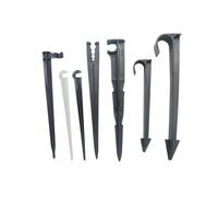Xjpocdbjhe 100-200 Pezzi Supporto for Tubo da Giardino 1/8 1/4 3/8 1/2 3/4 Pollici 16 mm 20 mm Supporto for Tubo in PE Supporto for ugello for Tubo da 3/5 4/7 8/11(Gold)