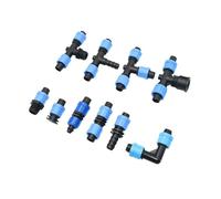 Xjpocdbjhe 25 connettori for Nastro antigoccia da 16 mm, Gomito, Tappo Dritto, Raccordo Adattatore for Tubo Flessibile, Dado di bloccaggio(16-1I2 inch)