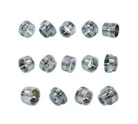 Xjpocdbjhe Connettore filettato Maschio Femmina in Ottone da 1/2" M16 M17 M18 M19 M20 M22 M24 M28 M32 for Rubinetto purificatore, raccordi in Rame(Yellow)