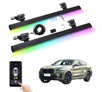 XJPZFC Pedane Laterali elettriche retrattili compatibili con BMW X4 2019-2025 | Pedane Laterali Antiscivolo con Apertura Automatica Ruota a Ruota, Barre Laterali in Alluminio aeronautico(with Light)