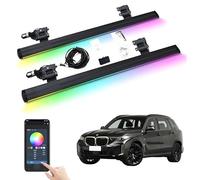 XJPZFC Pedane laterali elettriche retrattili compatibili con BMW X5 2019-2025 | Pedane laterali antiscivolo con apertura automatica ruota a ruota, barre laterali in alluminio aeronautico(With light)