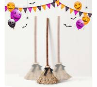 XJQ Scopa Che Si Muove da Sola Halloween (A) | Scopa Da Strega Danzante E Luminosa Con Effetti Sonori - Decorazione Per Interni, Portico O Feste A Tema Halloween