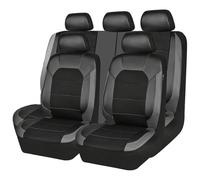 XJQHK 9 Pezzi Auto Set Coprisedili per Isuzu D-Max (2022 2023 2024 2025), Cuscino del Sedile Traspirante Antiscivolo Impermeabile, Copri Sedili Auto,Grey/A