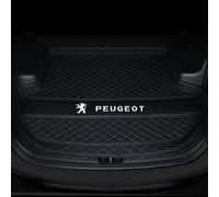 XJQHK Auto Pelle Tappetini Bagagliaio per Peugeot 308 Hatchback 2007-2015, su Misura Vasca Baule Tappeto Fodera Bagagli Tappetino Antiscivolo Accessori,Normal-A Black