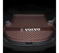 XJQHK Auto Pelle Tappetini Bagagliaio per Volvo XC40 C40 Recharge 2018 2019 2020 2021 2022 2023 2024, su Misura Vasca Baule Tappeto Fodera Bagagli Tappetino Antiscivolo Accessori,Normal-D Coffee