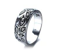 XJruixi Anime Rings Ryomen Sukuna Cosplay Black Dead Eye Unisex Ring Prop Jewelry Gift Accessories