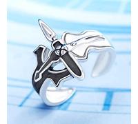 XJruixi Anime Sword Art Online Ring Kirigaya Kazuto Yuuki Asuna Cosplay Unisex Couple Lover Adjustable Rings Jewelry Gift Accessories