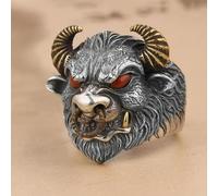 XJruixi Retro Stile Etnico Fuoco Sputafuoco Dragon Ring Uomini Charm Open Ring Punk Moto Rider Gioielli Accessori