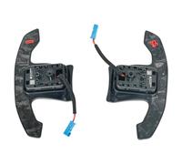 XJSJZJZ Paddle Shifter del cambio in fibra di carbonio per BMW F30 F31 F32 F10 F20 F15 F16 G30 G20 accessori di estensione del volante (colore: Red Forge con chip)