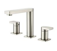 XJTNLB Miscelatore Lavabo Bagno Moderno Rubinetto 3 Fori Lavabo Oro Spazzolato Rubinetti con 2 Manopole Bagno in Ottone