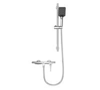 XJTNLB Miscelatore Vasca Cromato Cascata Rubinetto Doccia a Vista In Ottone per Montaggio a Parete Miscelatore Vasca da Bagno con Doccetta