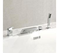 XJTNLB Miscelatore Vasca da Bagno Cascata Cromato Rubinetto per Doccia Monocomando Rubinetto Bordo Vasca