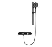 XJTNLB Miscelatore Vasca da Bagno con Doccetta Grigio Pistola 3 Modalità Rubinetto Doccia a Vista in Ottone per Montaggio a Parete