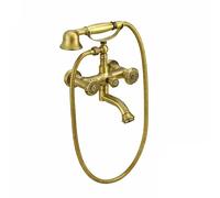 XJTNLB Miscelatore Vasca da Bagno con Doccetta Rubinetto per Doccia Ottone Antico con Beccuccio Rotante Rubinetti Vintage Doccino