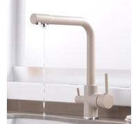 XJTNLB Rubinetto a 3 Vie per Depuratore Osmosi Avena Rubinetto per Lavello Cucina con Doppia Leva Rubinetti da Cucina a 3 Vie Doppio Beccuccio