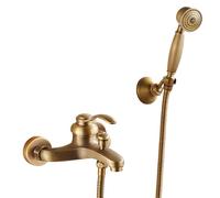 XJTNLB Rubinetto a Parete Vasca da Bagno Antico Miscelatore Monocomando Doccia Rubinetti Vintage Doccino Rubinetto Doccia da Muro