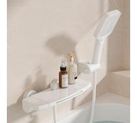 XJTNLB Rubinetto Cascata Doccia Bianco Miscelatore Vasca da Bagno con Cascata e Doccetta Rubinetto Doccia da Muro