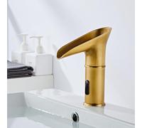 XJTNLB Rubinetto con Sensore Automatico Rubinetto Bagno Lavabo Cascata Rubinetti Bagno senza Regolazione a Caldo e Freddo,Antico,Basso