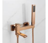 XJTNLB Rubinetto Doccia da Muro Oro Rosa Con Manopole Rubinetteria Doccia a Muro Con Miscelatore Monocomando per Vasca da Bagno Rubinetti per Vasca da Bagno