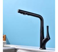 XJTNLB Rubinetto Tre Vie Cucina con Doccetta Miscelatore Tre Vie Rubinetto Lavello Cucina Maniglia Singola Dual Mode Rubinetto per Acqua Potabile Rubinetteria Cucina Doppia Uscita Nero