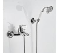 XJTNLB Rubinetto Vasca da Bagno con Doccetta Cromato a Parete Miscelatore Monocomando Doccia Rubinetti Vintage Doccino