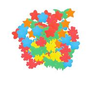 XJUDA 224 adesivi in schiuma in forme assortite, tra cui quadrifoglio, fiori, stelle a cinque punte, cuori, farfalle, serie per bambini, progetti artistici per bambini, attività in classe