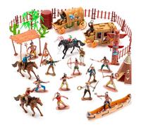 XJWWHZ - Set di figure indiane native americane, kit di giocattoli per progetti scolastici, educativi per bambini