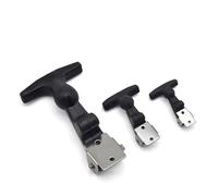 XK709 - Chiavistelli flessibili in gomma con impugnatura a T per cassetta degli attrezzi, carrello da golf e macchine agricole, colore nero, 1 pezzo (XK709-3-304)